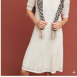 Anthropologie Meadow Rue Cadenza Pointelle Skirt L